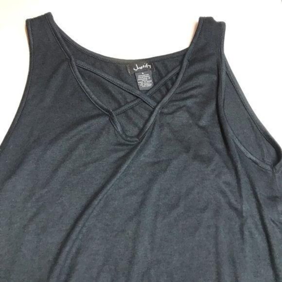 Justify Dance tank top black Casual Hip Hop Sleeveless performance Cami S - Picture 2 of 6